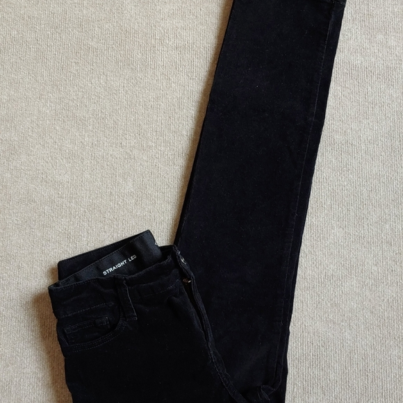 St. John's Bay Pants - St Johns Bay Straight Leg Corduroy Pants Womens Size 4 Black Cotton Stretch